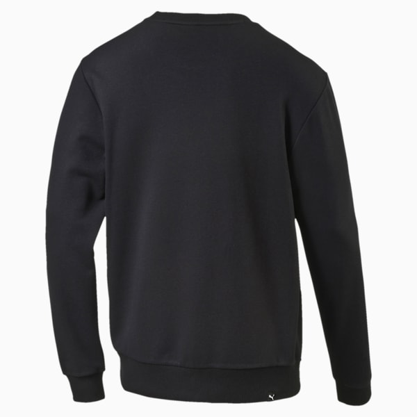 Men's Crew-Neck Sweatshirt, Cotton Black, extralarge-IND