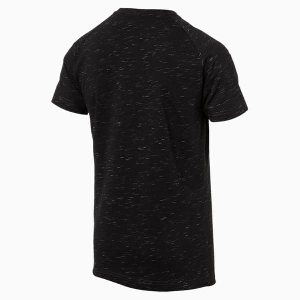 Active Men's Evostripe SpaceKnit T-Shirt, Cotton Black Heather, extralarge-IND