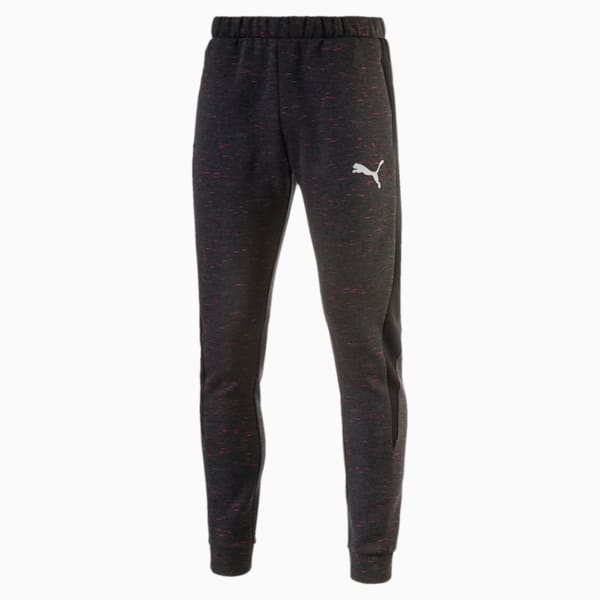 Active Men's Evostripe SpaceKnit Pants, Dark Gray Heather, extralarge-IND