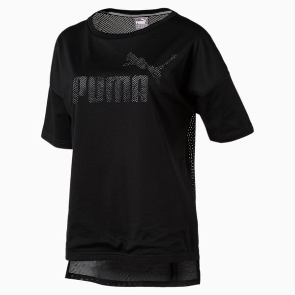Women's PWR Swagger T-Shirt, Puma Black, extralarge-IND