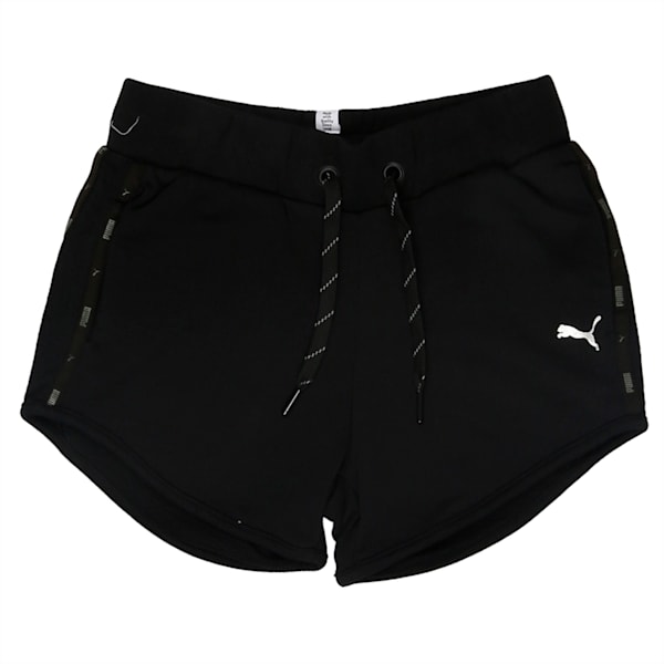 Girls’ Sportstyle Sweat Shorts, Cotton Black, extralarge-IND
