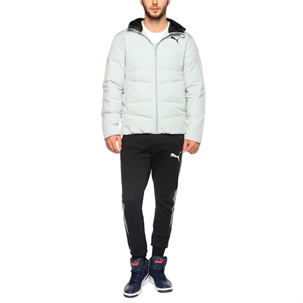 ESS Hooded Down Jacket M, Quarry-heather chambray, extralarge-IND