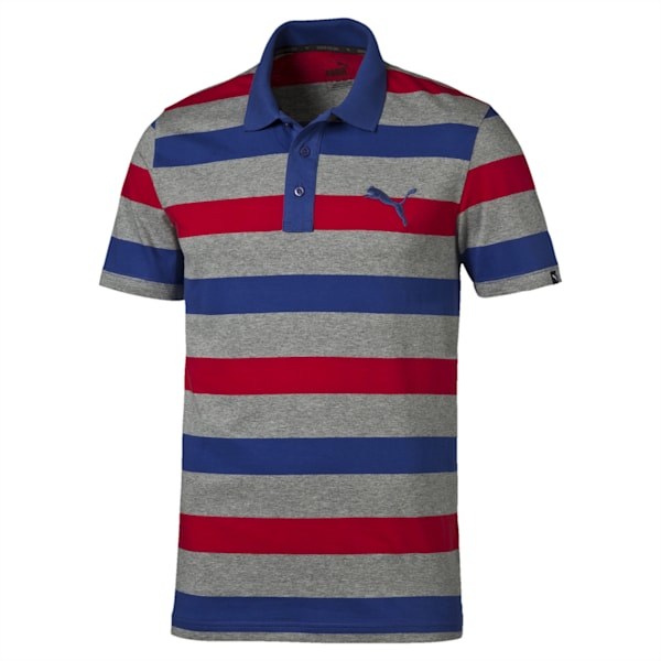 Hero Stripe Jersey Polo, Barbados Cherry, extralarge-IND