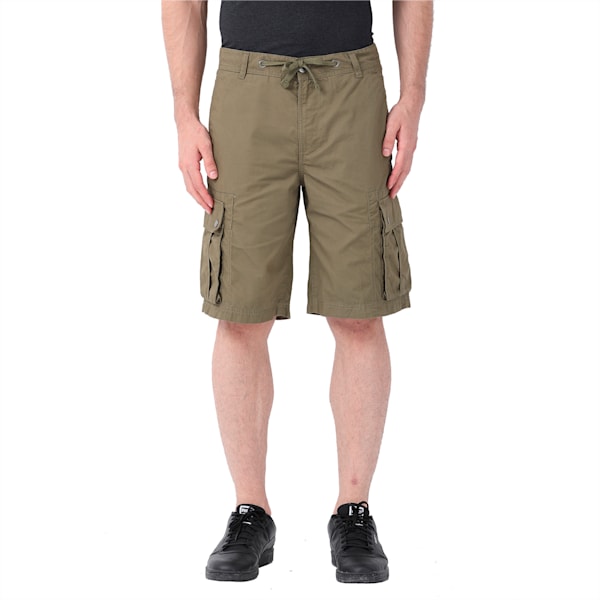 Woven Cargo Shorts, Burnt Olive, extralarge-IND
