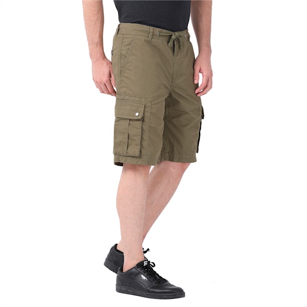 Woven Cargo Shorts, Burnt Olive, extralarge-IND