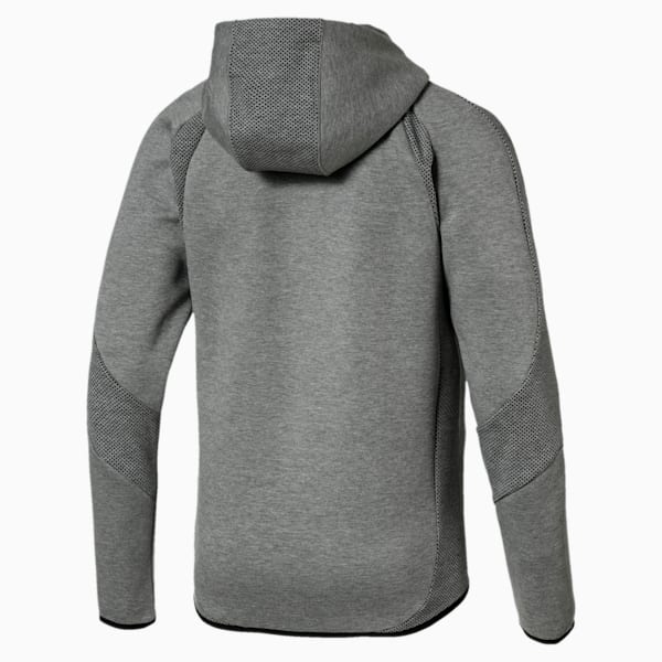 Active Men's Evostripe Ultimate Full Zip Hoodie, Medium Gray Heather, extralarge-IND