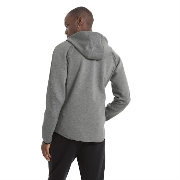 Active Men's Evostripe Ultimate Full Zip Hoodie, Medium Gray Heather, extralarge-IND