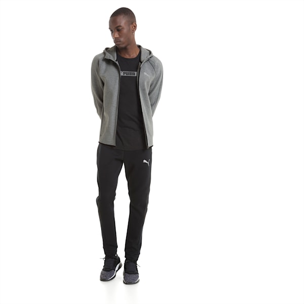 Active Men's Evostripe Ultimate Full Zip Hoodie, Medium Gray Heather, extralarge-IND