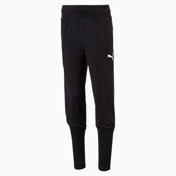 Girls' Softsport Jersey Pants, Puma Black, extralarge-IND