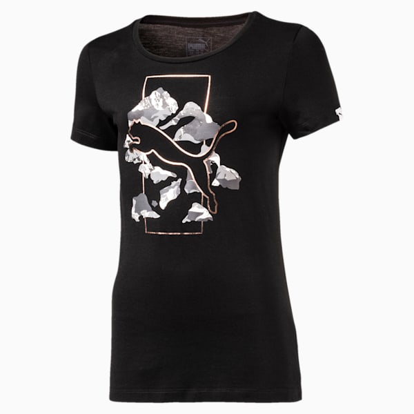 Girls' Sportstyle Graphic T-Shirt, Cotton Black, extralarge-IND