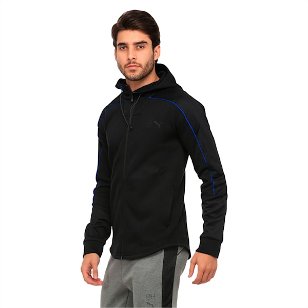 Usain Bolt Men's Full Zip Hoodie, Cotton Black, extralarge-IND