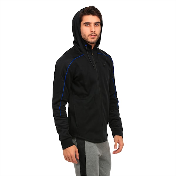 Usain Bolt Men's Full Zip Hoodie, Cotton Black, extralarge-IND
