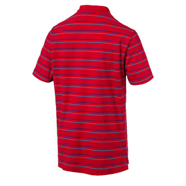 Sports Stripe Pique Polo, Barbados Cherry, extralarge-IND