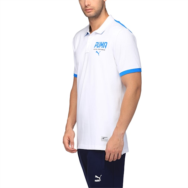 STYLE SUMMER Block Polo, Puma White, extralarge-IND