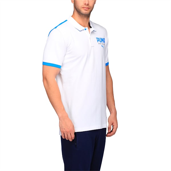 STYLE SUMMER Block Polo, Puma White, extralarge-IND