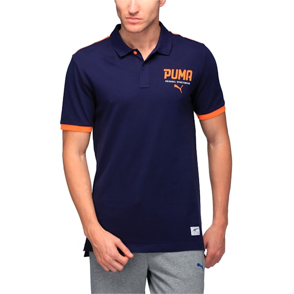 STYLE SUMMER Block Polo, Peacoat, extralarge-IND
