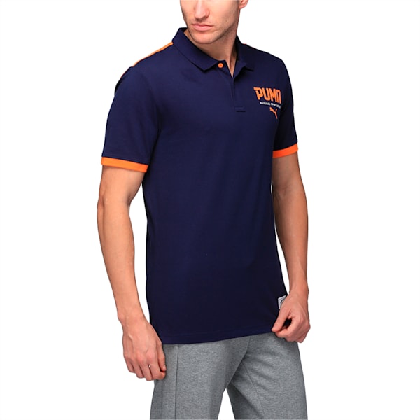 STYLE SUMMER Block Polo, Peacoat, extralarge-IND