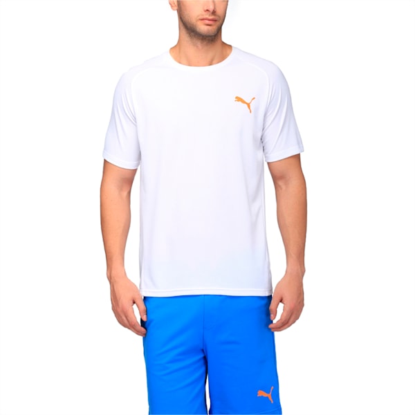 UV Block Tee, Puma White-Vibrant Orange, extralarge-IND