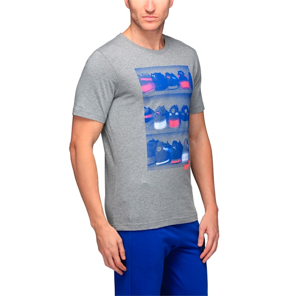 Sneaker Photo Tee, Medium Gray Heather, extralarge-IND