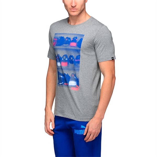 Sneaker Photo Tee, Medium Gray Heather, extralarge-IND