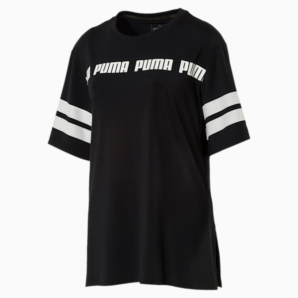 Active Women's Swagger Fashion T-Shirt, Puma Black, extralarge-IND