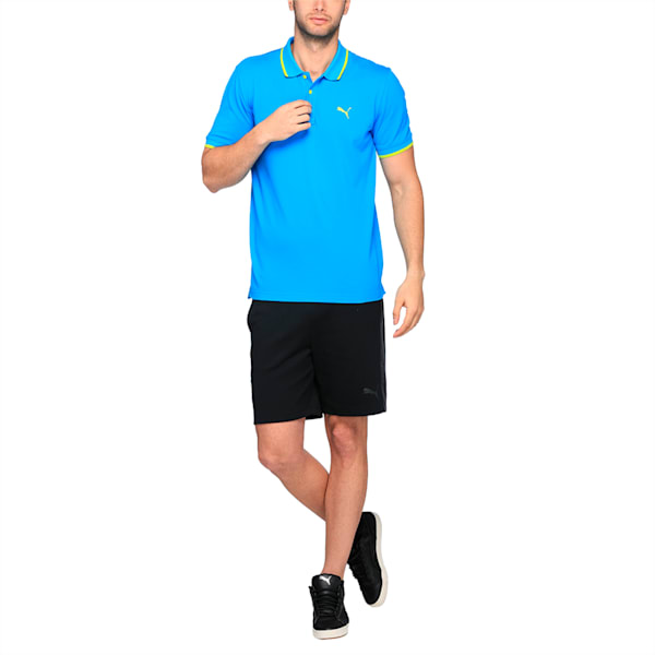 PUMA Hero Polo Puma Black-MGH, BLUE DANUBE-limepunch, extralarge-IND