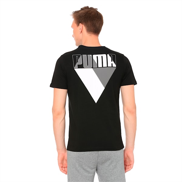 Men's Graphic Brand Tee, Cotton Black, extralarge-IND