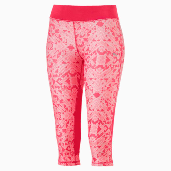 Training Girls' AOP 3/4 Leggings, Paradise Pink-AOP, extralarge-IND