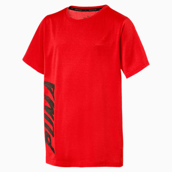 Boys' Tech Tee, Flame Scarlet, extralarge-IND