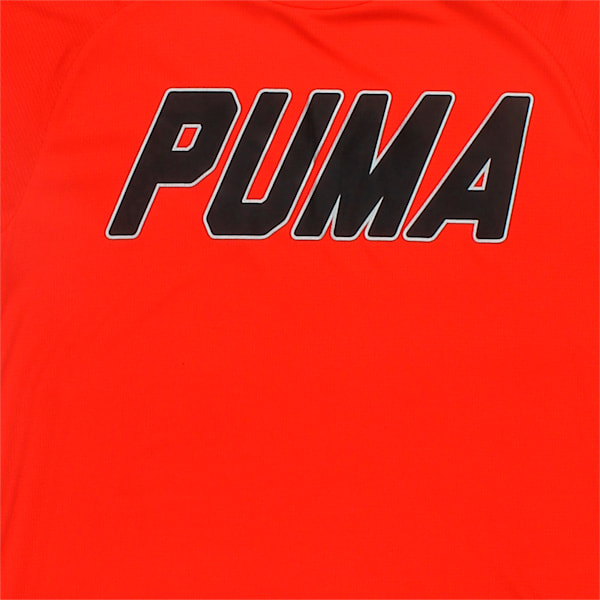 Gym Graphic Tee Black, Flame Scarlet, extralarge-IND