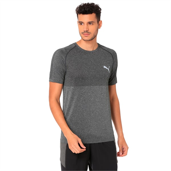 evoKNIT Men's Basic Tee, Dark Gray Heather, extralarge-IND