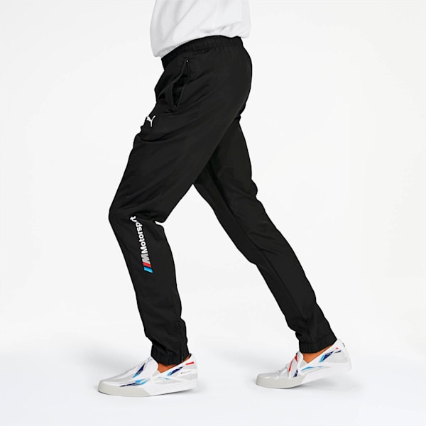 BMW M Motorsport Men's Woven Pants, Puma Black, extralarge