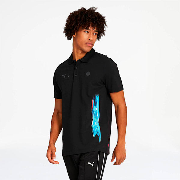 BMW M Motorsport Life Men's Graphic Polo, Puma Black, extralarge