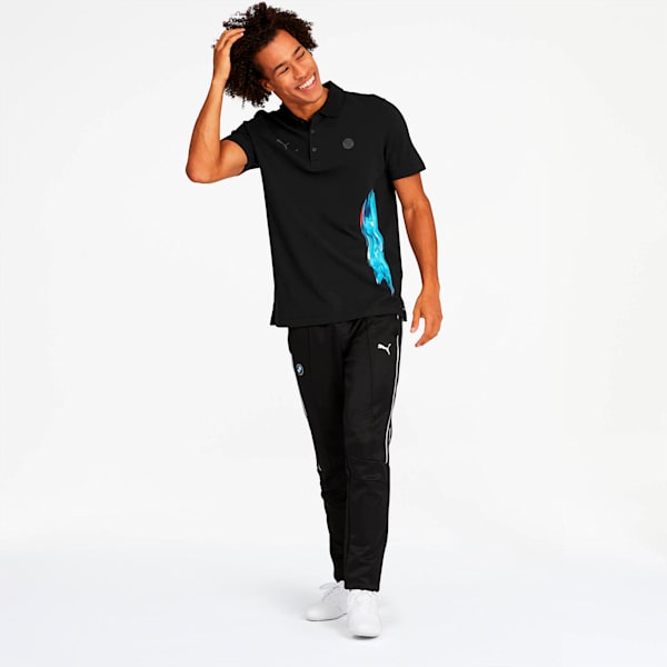 BMW M Motorsport Life Men's Graphic Polo, Puma Black, extralarge