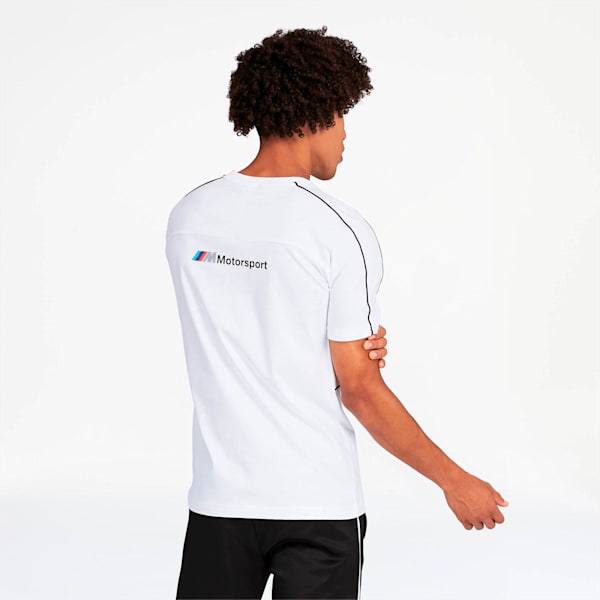 BMW M Motorsport Men's T7 Tee, Puma White, extralarge