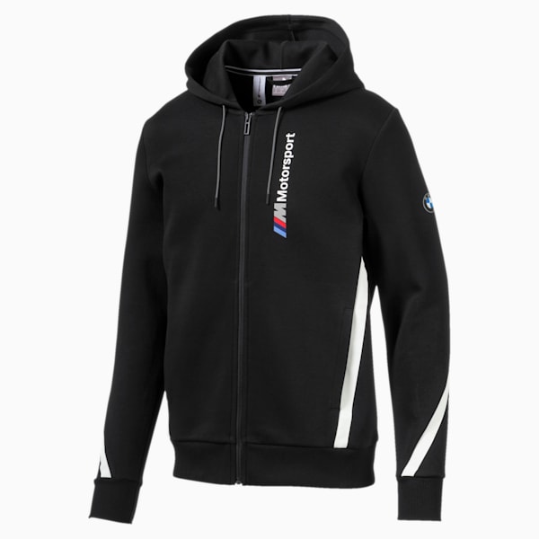 BMW M Motorsport Men's Hooded Sweat Jacket, Puma Black, extralarge