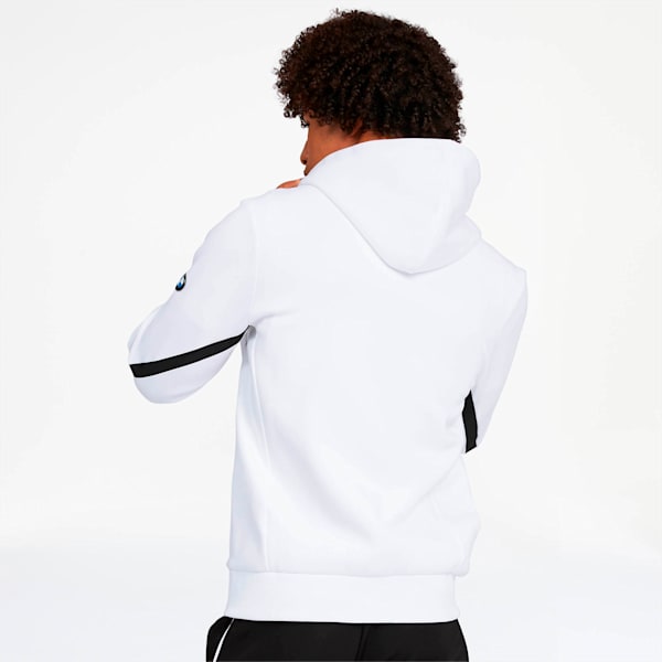 BMW M Motorsport Men's Hooded Sweat Jacket, Puma White, extralarge