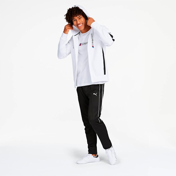 BMW M Motorsport Men's Hooded Sweat Jacket, Puma White, extralarge