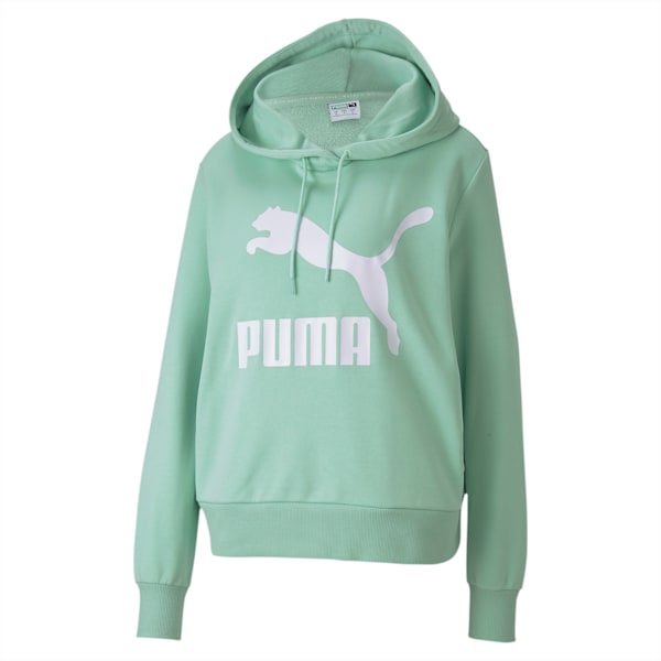 Classics Logo Women's Hoodie, Mist Green, extralarge-IND