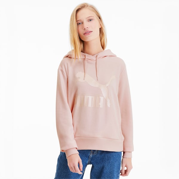 Classics Women's Logo Hoodie, Rosewater-Metallic, extralarge