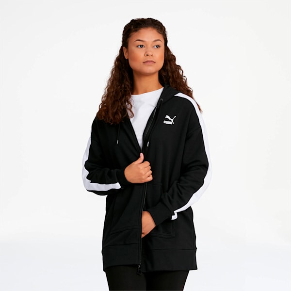 Women's puma classics t7 logo hoodie cheap