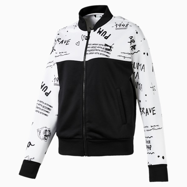 Classics Women's AOP Track Jacket, Puma White-2, extralarge