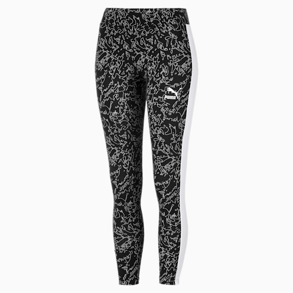 Classics T7 Women's AOP Leggings, Puma Black, extralarge