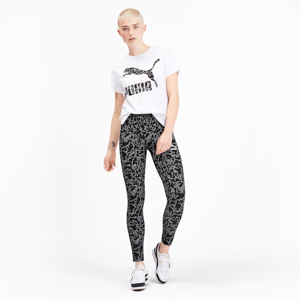 Classics T7 Women's AOP Leggings, Puma Black, extralarge