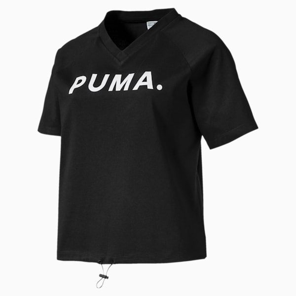 Chase Women's V-Neck Tee, Puma Black, extralarge