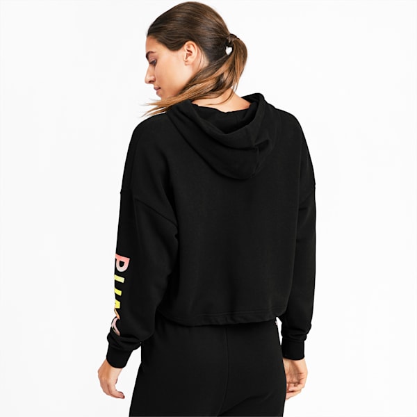 Chase Cropped Women's Hoodie, Puma Black, extralarge-IND