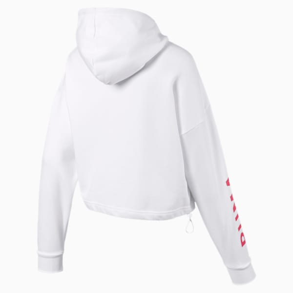 Chase Women's Cropped Hoodie, Puma White, extralarge