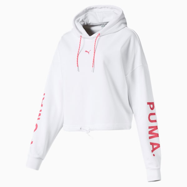 Chase Women's Cropped Hoodie, Puma White, extralarge