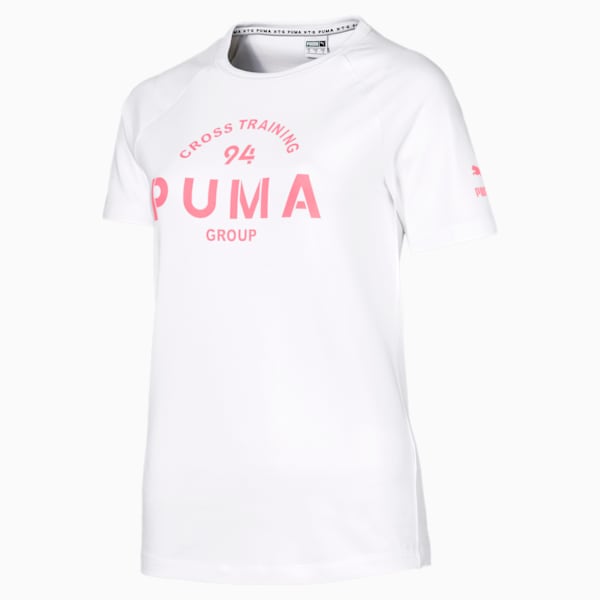 PUMA XTG Graphic Short Sleeve Women's Top, Puma White, extralarge-IND