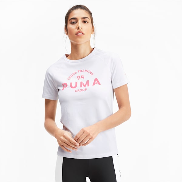 PUMA XTG Graphic Short Sleeve Women's Top, Puma White, extralarge-IND